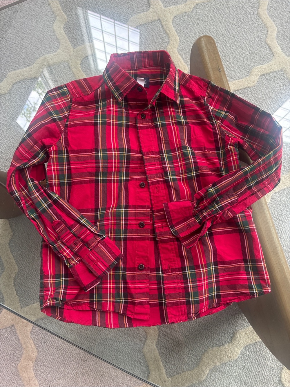 The Children's Place Red Plaid Button-Down Shirt